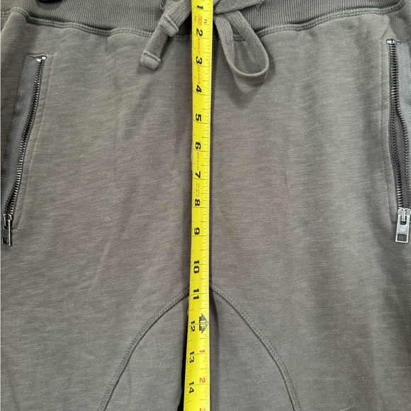 AllSaints Zodiac Cotton Sweat Pants Jogger Drawstring Zip Pocket Pants Harem Tan - Picture 15 of 16